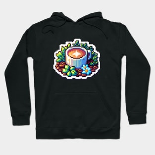 Coffee Vintage Bean Pixel Art Retro Food Since Hoodie